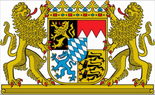 巴伐利亞州徽，從左上到右下分別代表普法爾茨、法蘭克尼亞、上巴伐利亞和施瓦本，這些都是現代巴伐利亞州（部分）包括的歷史上的德意志公國地區