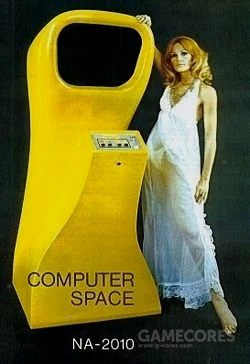 Computer Space的当年广告 一个美女配主机看来是永恒的噱头