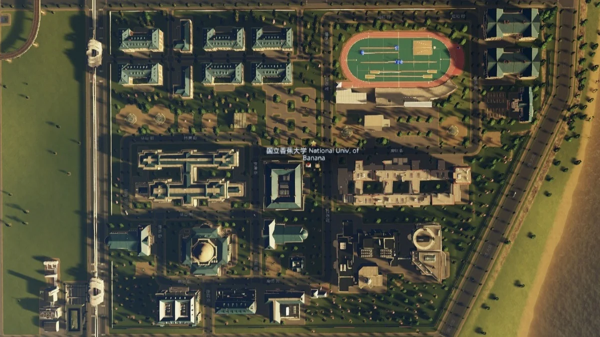 比如在建大学的时候无意识地意外建成了我高中的样子…