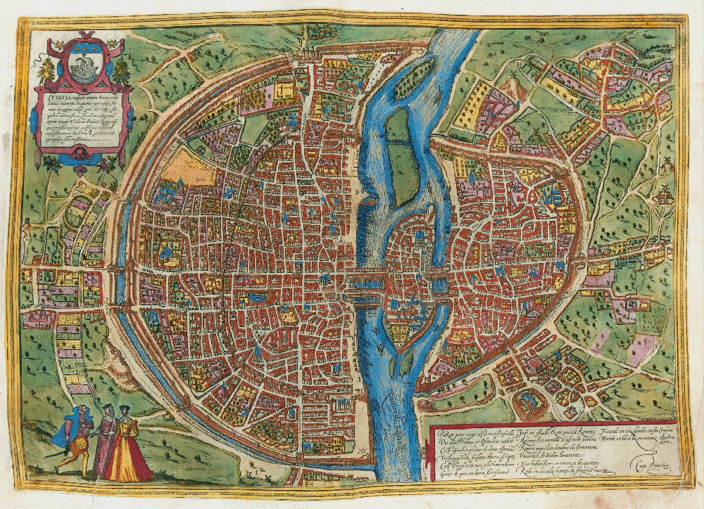 中世纪巴黎平面图