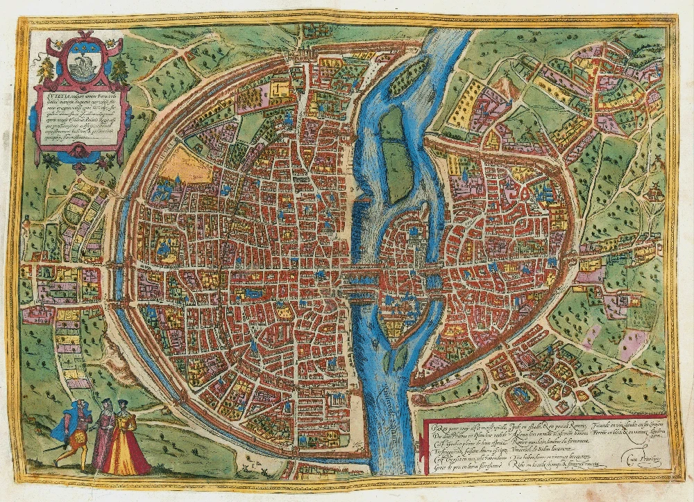 中世纪巴黎平面图