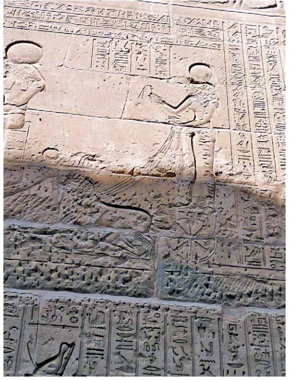 壁画上的女神阿斯塔特乘坐马拉战车