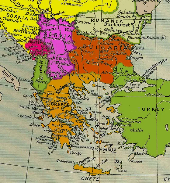 两次战争后的巴尔干半岛