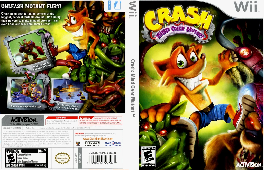 《古惑狼 异种危机》平台：PS2、Wii、Xbox 360
PSP、NDS
