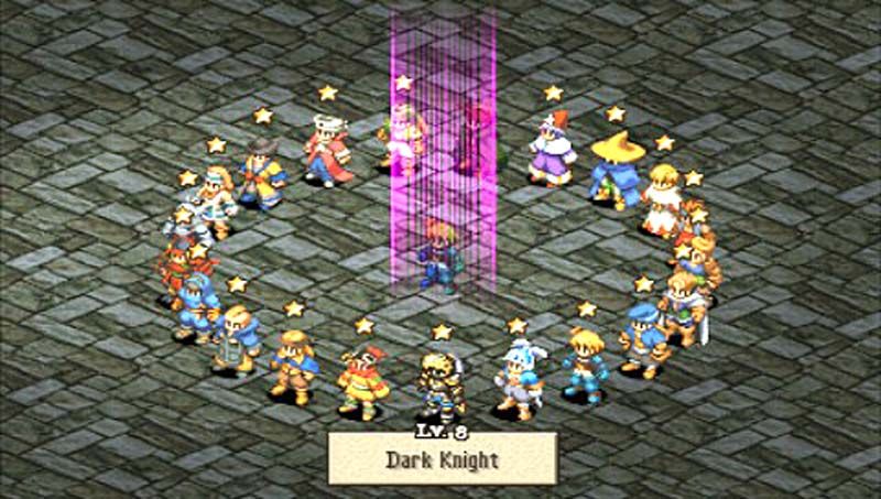 《FFT》职业众多，PSP的《狮子战争》还增加了“洋葱骑士”和“黑暗骑士”两个职业