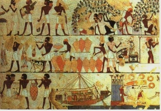 复原后古埃及壁画