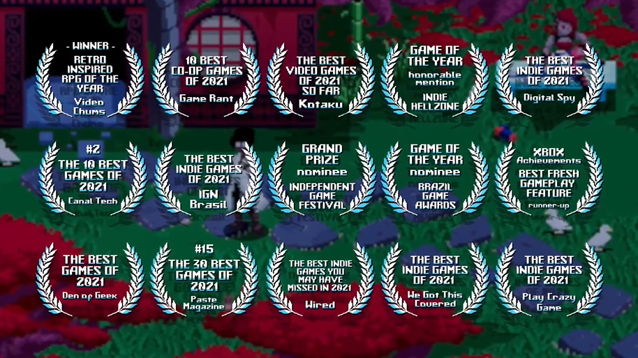 引用第三方評價、所獲獎項在遊戲宣傳片裡是很常見的