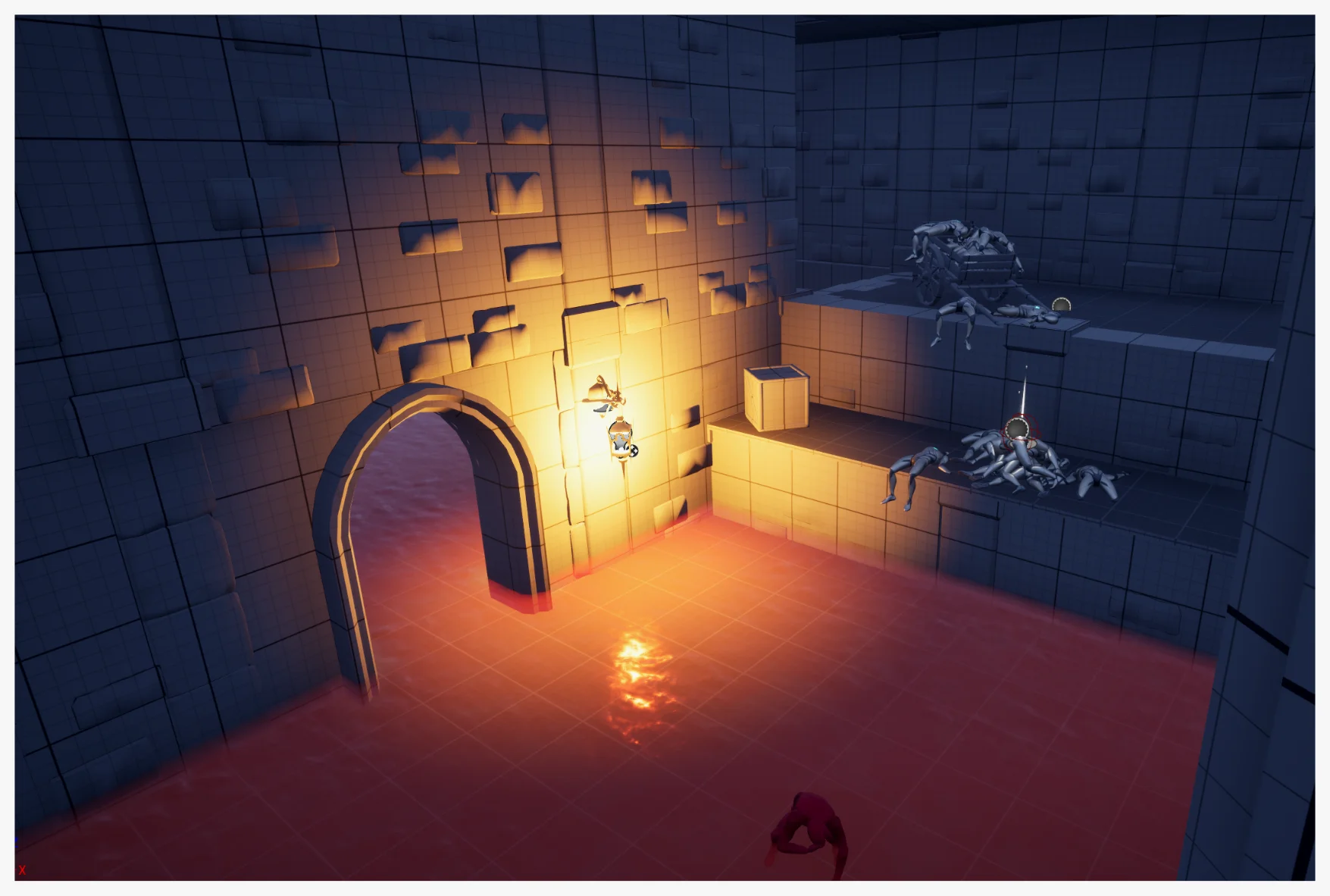 来自亚楠的尸体堆满了下水道，浸泡在血池中