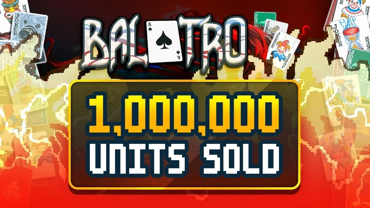 卡牌肉鸽游戏《小丑牌》发售首月销量突破100万套