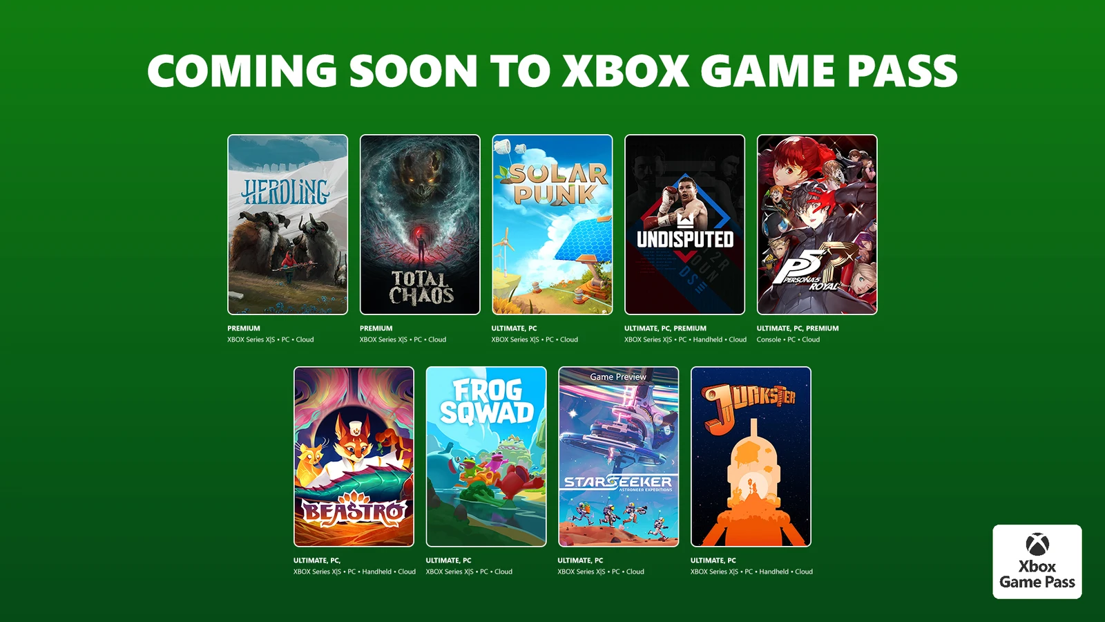 Xbox公布六月初XGP游戏名单：包括《女神异闻录5：皇家版》等