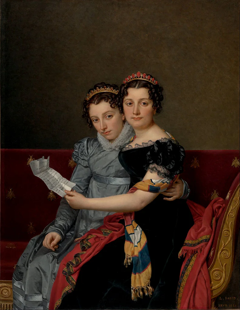 The Sisters Zénaïde and Charlotte Bonaparte by Jacques-Louis David, 1821