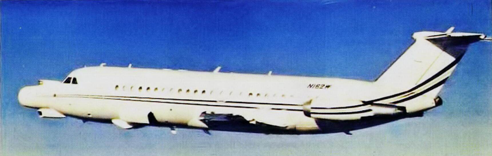编号N162W的这架BAC-111是诺斯罗普最主要的空中试验平台，前后担任过多个型号航电系统的空中测试任务。