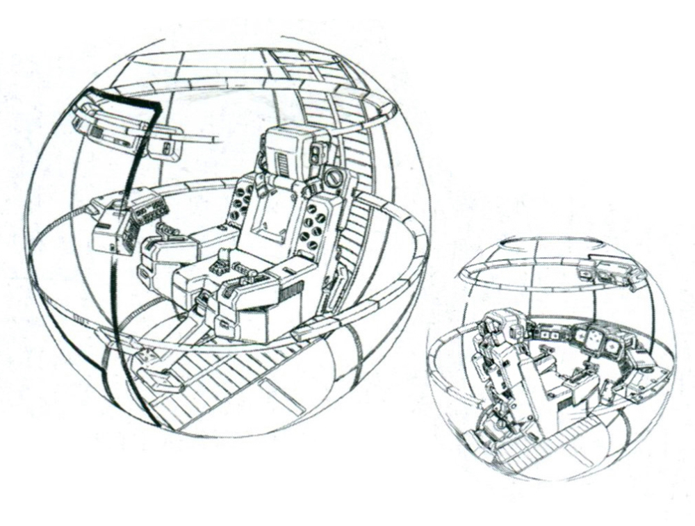 吸取之前的惨痛教训，RX-78GP03S的驾驶舱修改为了带全周天显示屏与线性座椅的球形驾驶舱。