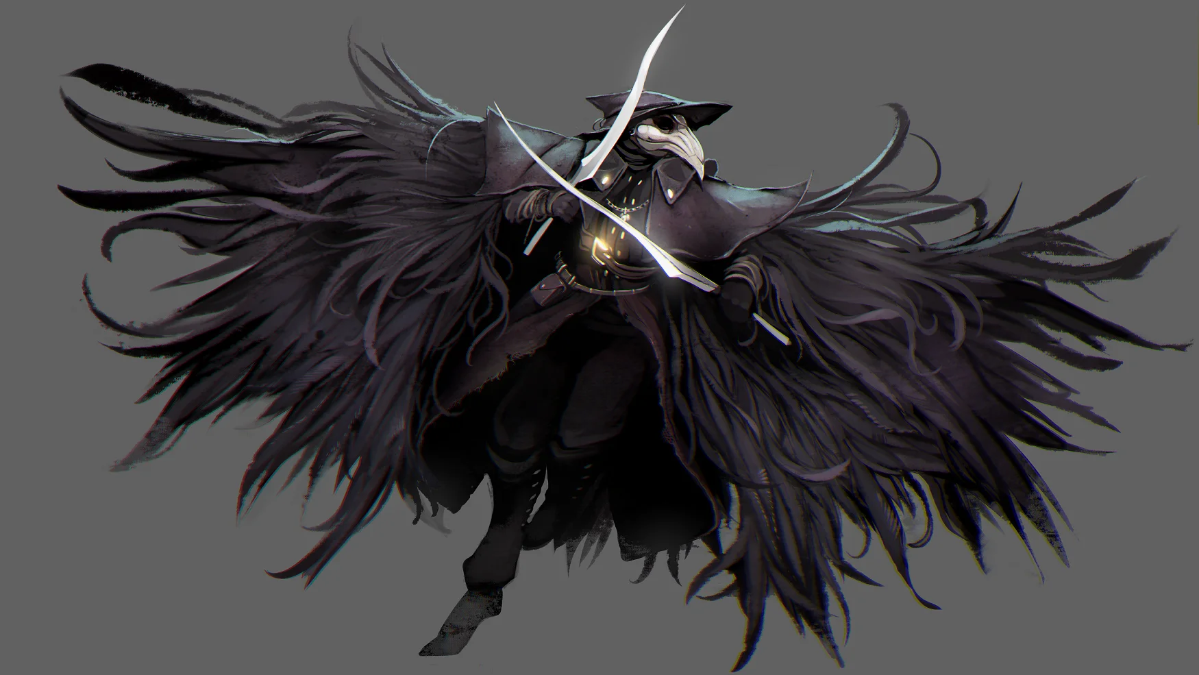 游戏《血源诅咒》中佩戴着鸟喙面具的猎人——“乌鸦”艾琳