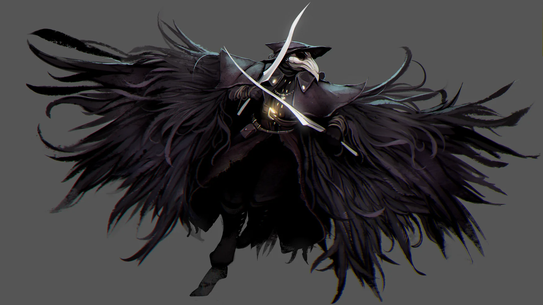 游戏《血源诅咒》中佩戴着鸟喙面具的猎人——“乌鸦”艾琳