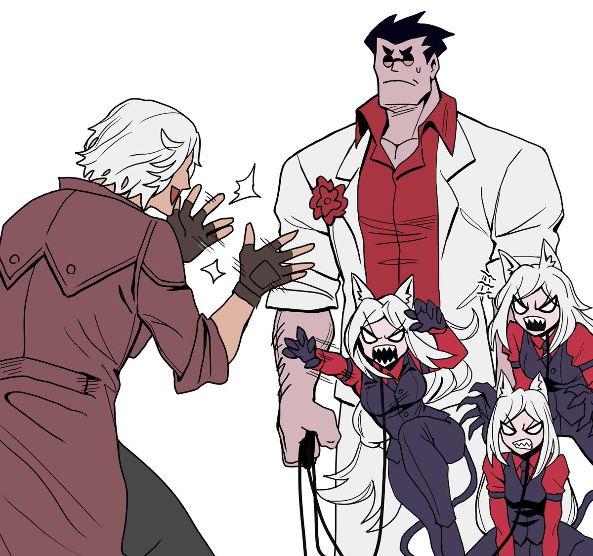 "Helltaker x Devil May Cry That would be an interesting crossover IMO." via @FigmoeLurker