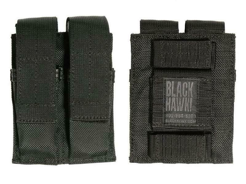 Blackhawk Belt Mounted Double Mag Pouch（51PM01BK），官方產品圖，暫無卡其色版本官方產品圖（51PM01CT），用黑色版本替代