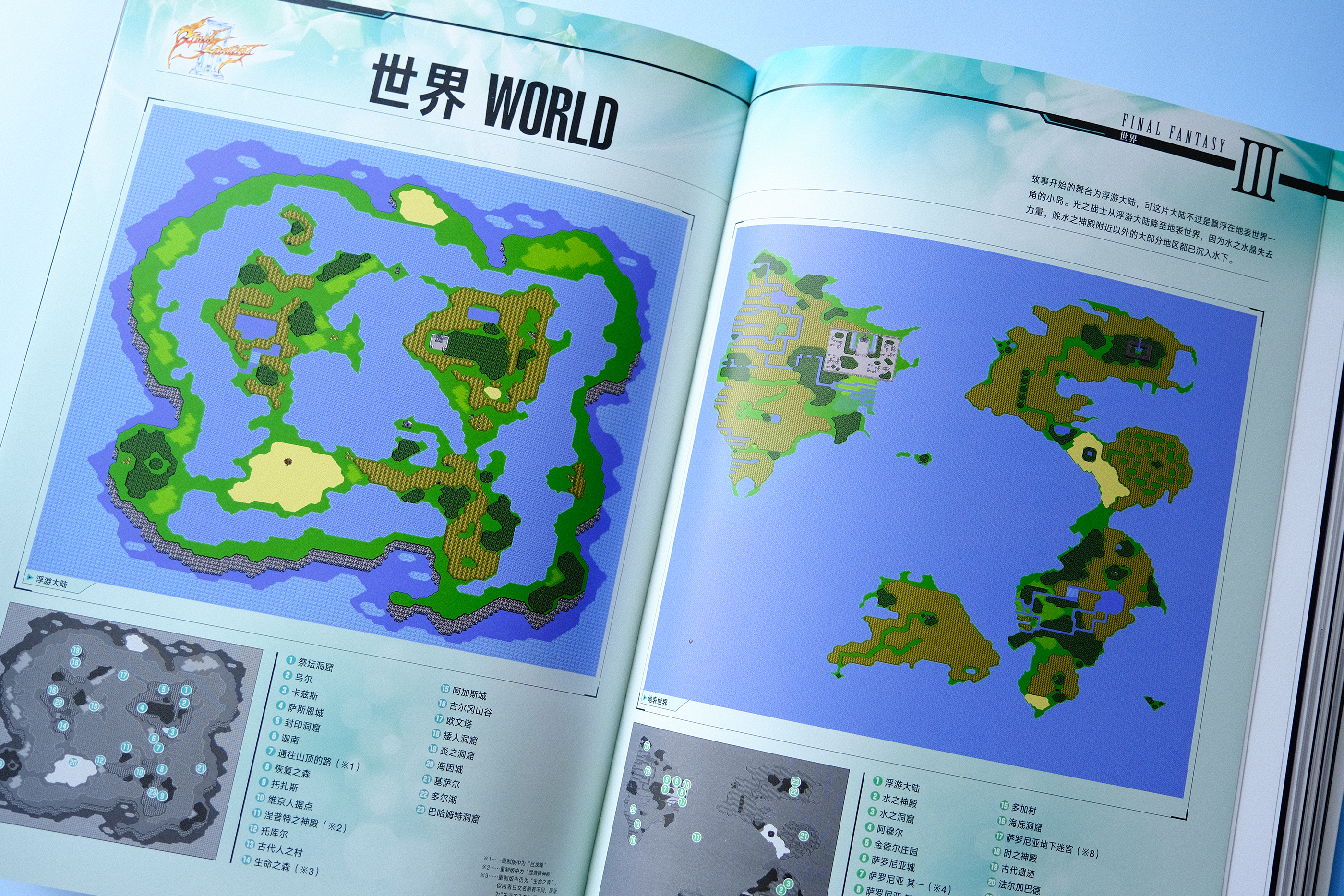 《最终幻想III》的浮游大陆和地表世界