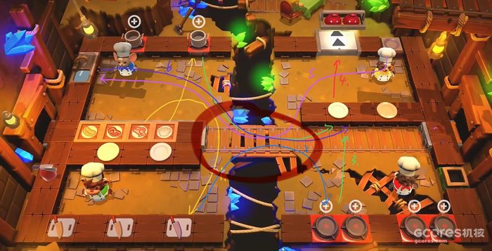 Overcooked 2-5 动线示意