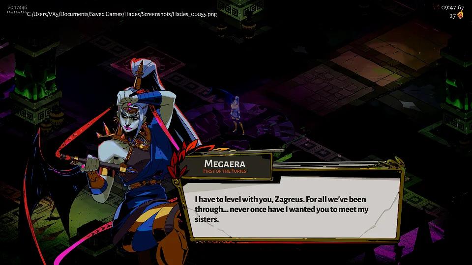 复仇女神墨纪拉。是玩家第一个遇上的大Boss，跟她的两个姐妹相比，只有嘴上凶