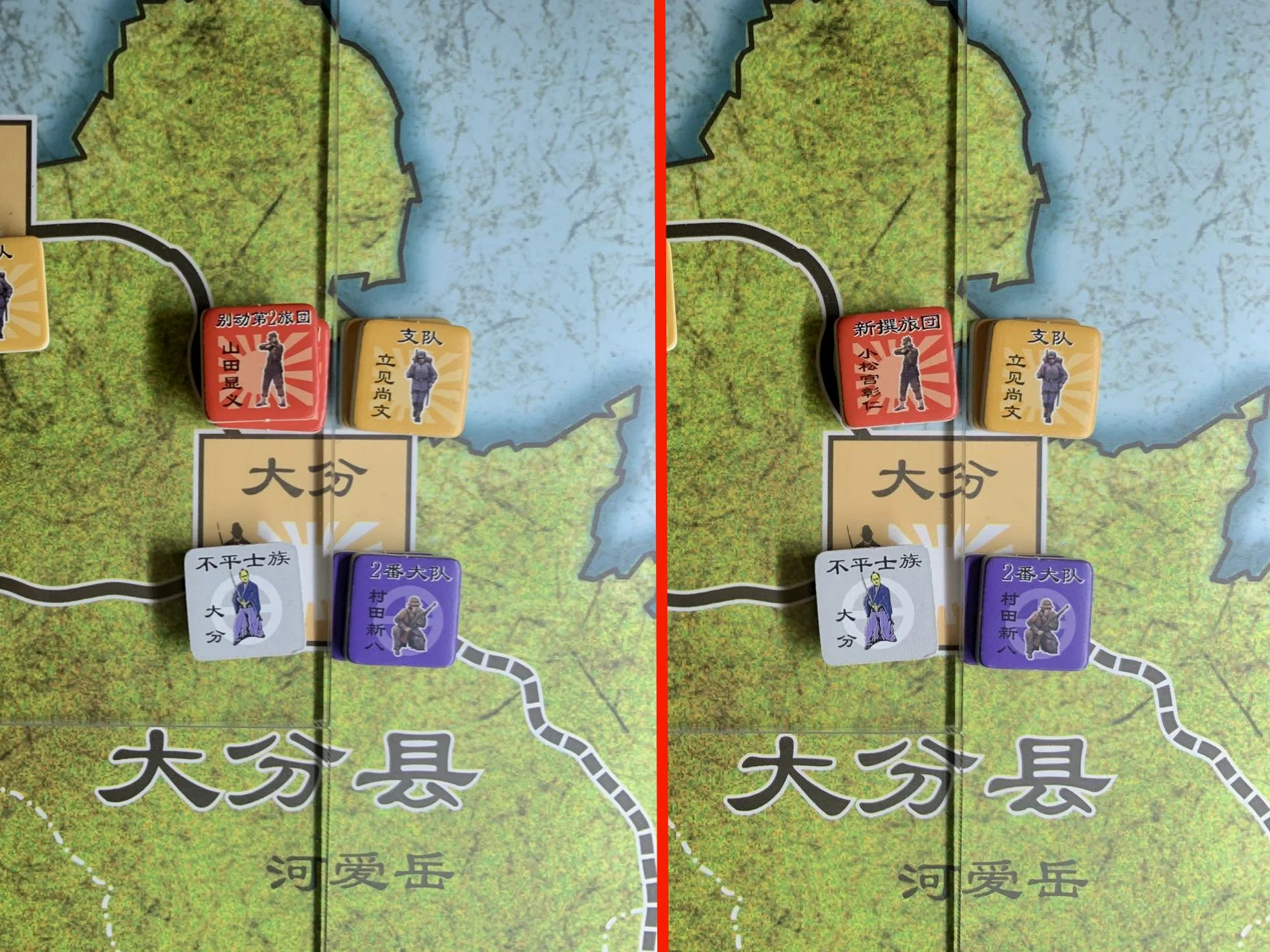 守方开火前（左）与开火后（右）对比