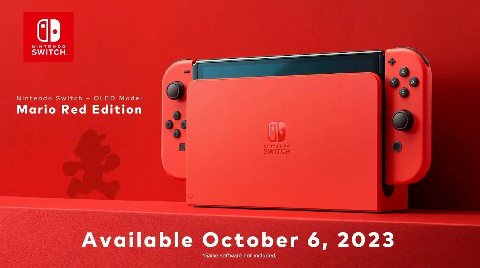 马力欧红版Switch OLED将于10月6日发售