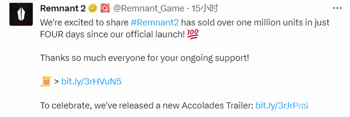 超出预期,《遗迹2》全球销量突破100万份 超出预期,《遗迹2》全球销量突破100万份