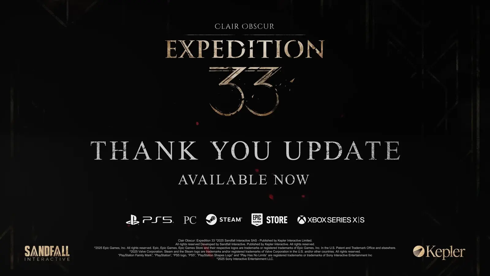 《光与影：33号远征队》现已推送1.5.0“感谢”补丁，新增全新关卡