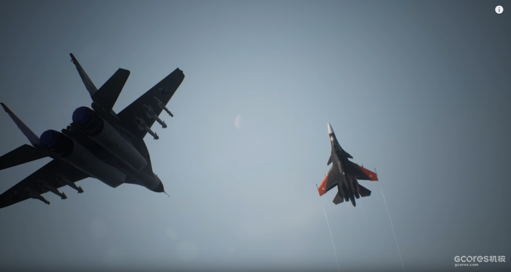 本代对方ACE机体——SU-30SM,注意翼尖使用橘红色的试验机涂装