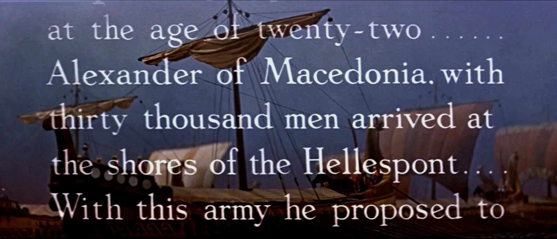 亚历山大调用了大量的桨船运送部队
