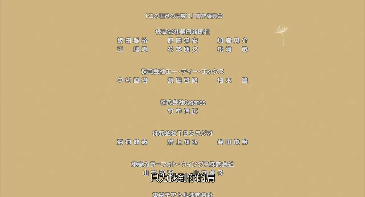 日本的各大报社，各大动画制作公司，还有cygame？也参与了此片制作