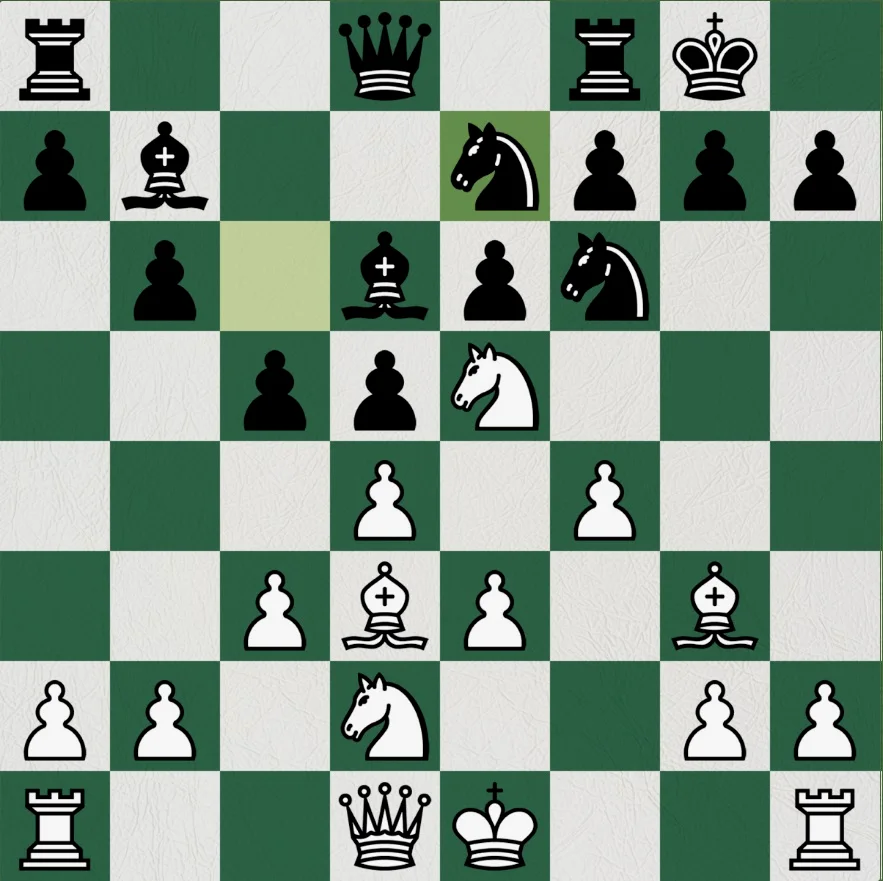接下来白方f4. ，f兵石墙防御，支撑进入e5. 攻击位的马。