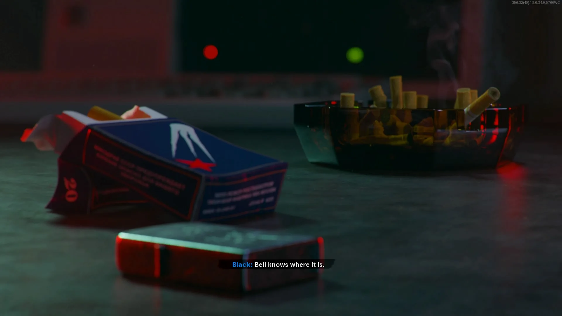 CG动画中的蓝色烟盒