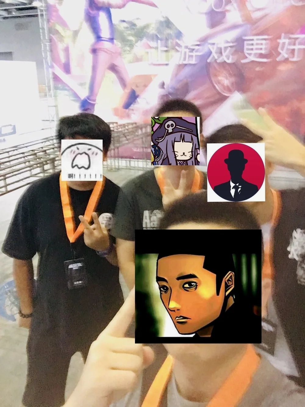 鱼堂的4个志愿者：hungrycc阿熙、ririan、我、李献计（暴力打码）