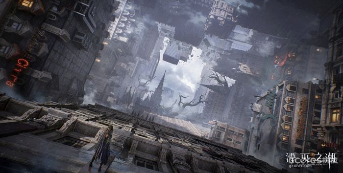 オリジナルコンセプト画:異世界侵略下の壊れたロンドン