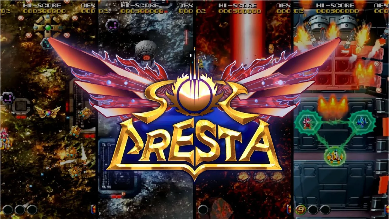 白金工作室STG游戏《太阳登陆舰》（Sol Cresta）于今日发售