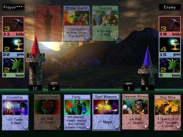 魔幻牌（Arcomage）非常受欢迎，2000 年甚至单独发行了一版游戏。除此之外还有很多开源版本，例如 MArcomage。
