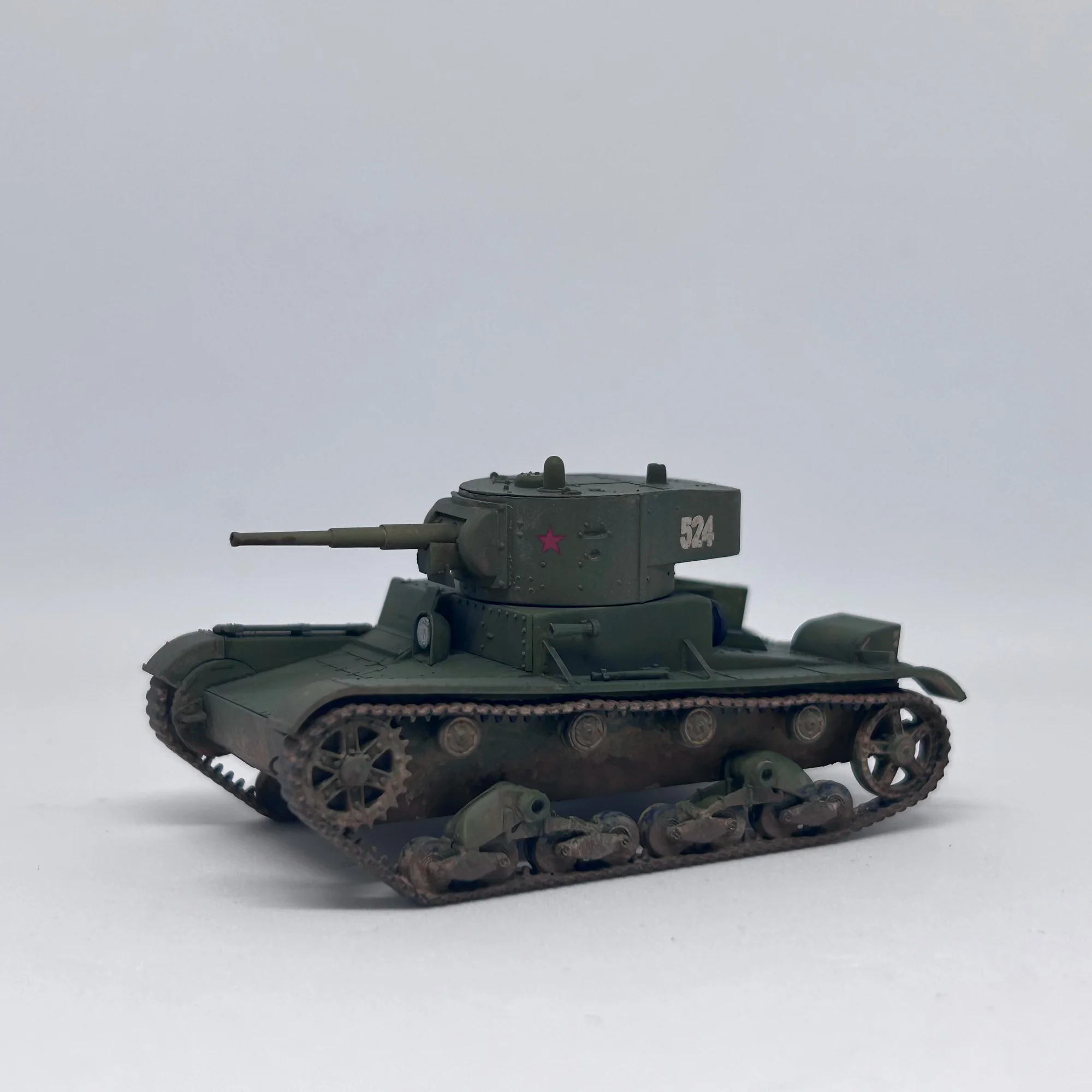 六分仪1/72 二战德国一号坦克B型 & 二战苏联T26B轻型坦克 过年在家就素组好的，那时候手法不... | 机组 | 机核 GCORES