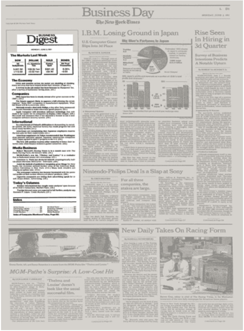 1991年6月3日 紐約時報《任天堂與飛利浦的交易是對索尼的一記耳光》