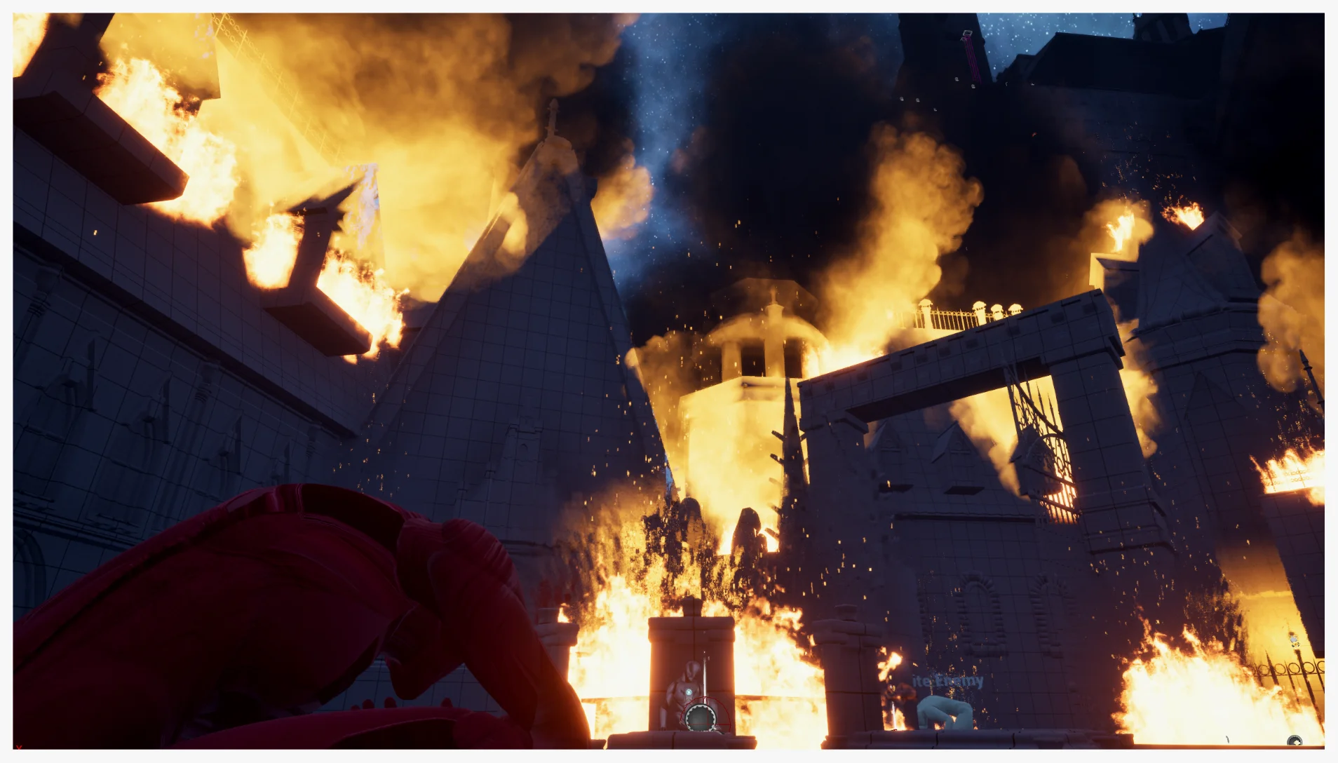 被付之一炬的教会镇