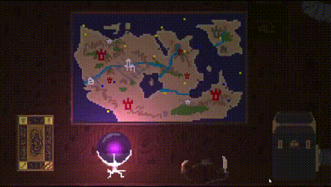 魔法地图会显示，勇者们在这片区域里的各种活动