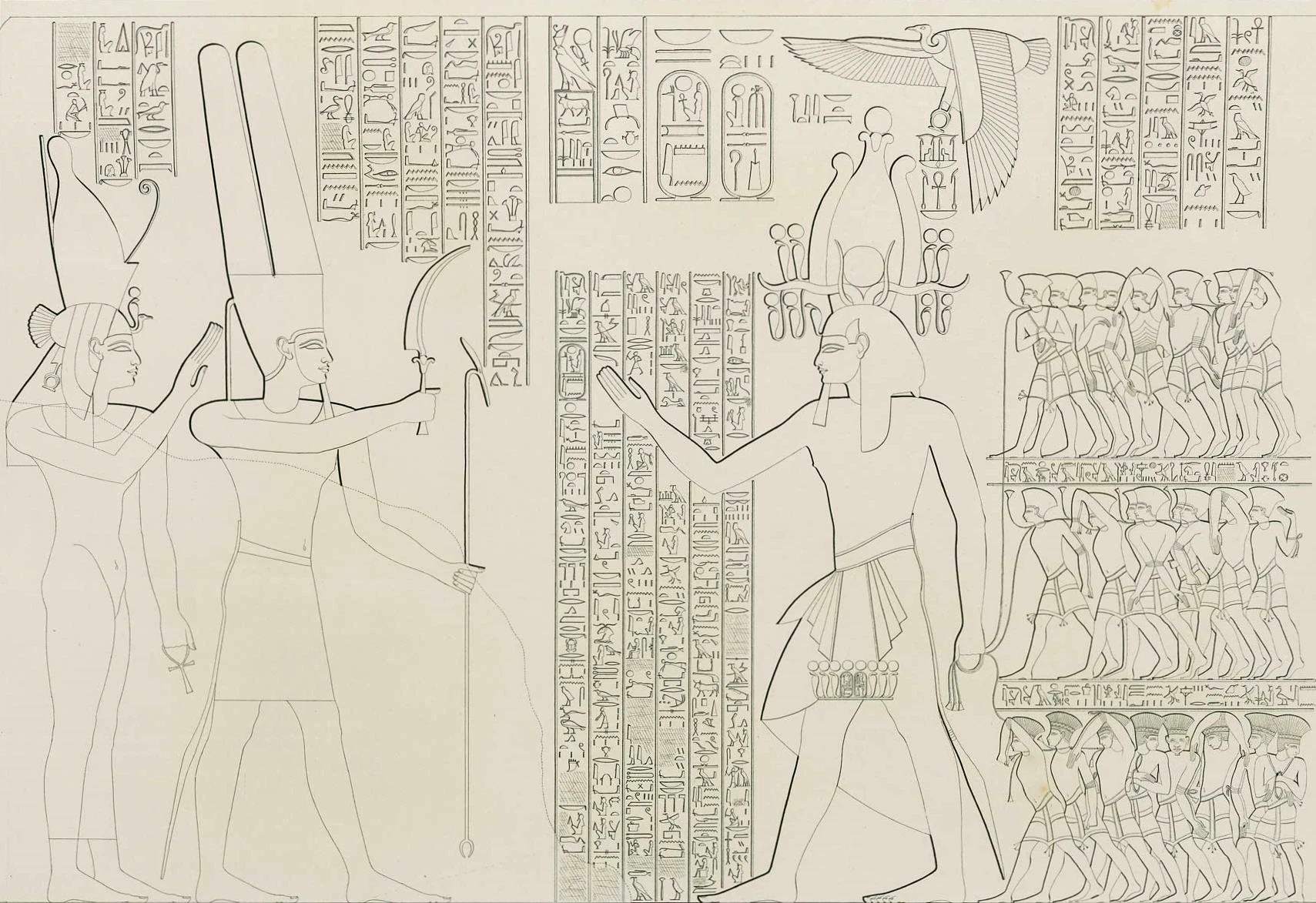 考古学家的描摹更为清晰，作者：Carl Richard Lepsius (1810–1884) / Public domain