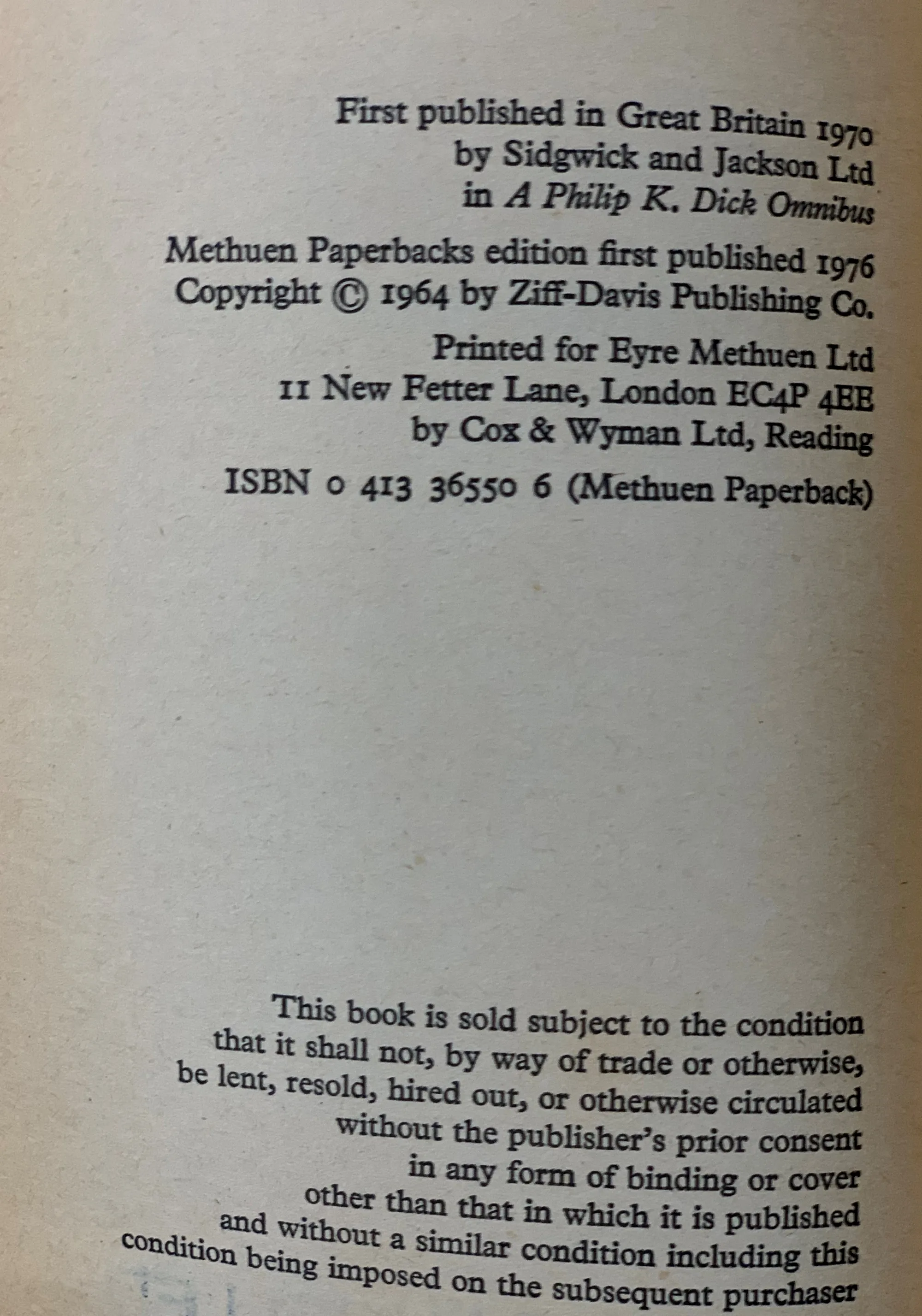 版权页显示这本书的出版历史