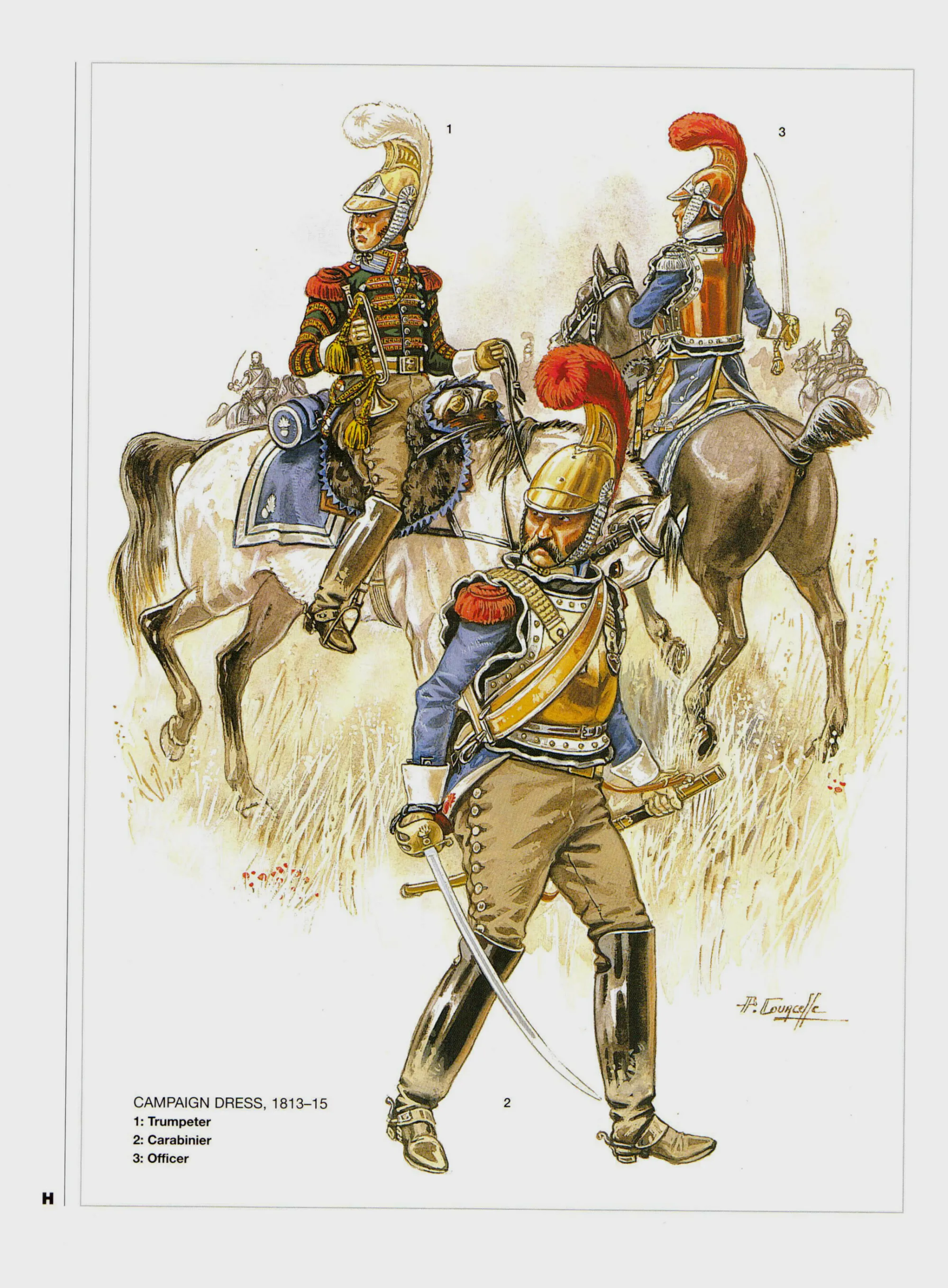 1810年后，拿破仑的卡宾枪骑兵穿戴类似胸甲骑兵的胸甲，职能也和胸甲骑兵几乎一致