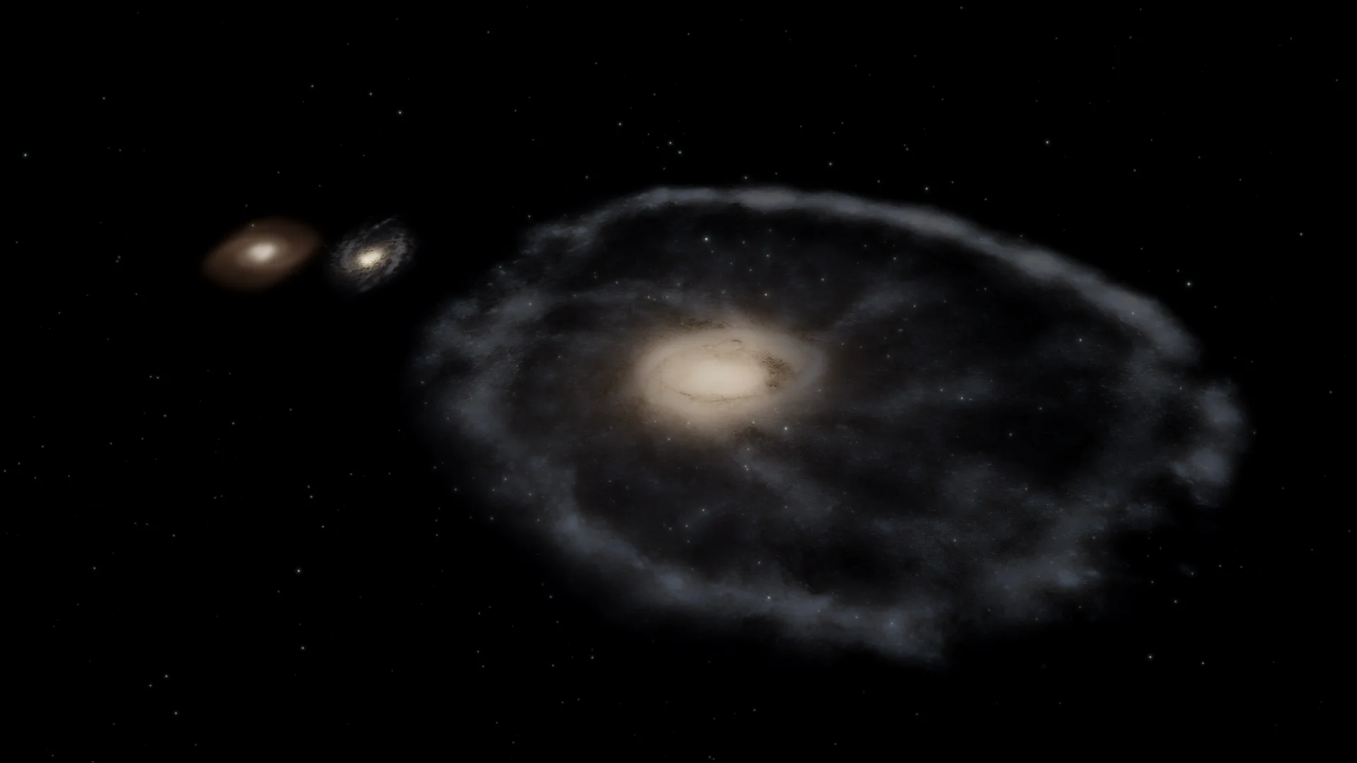 车轮星系，距离银河系4.9亿光年