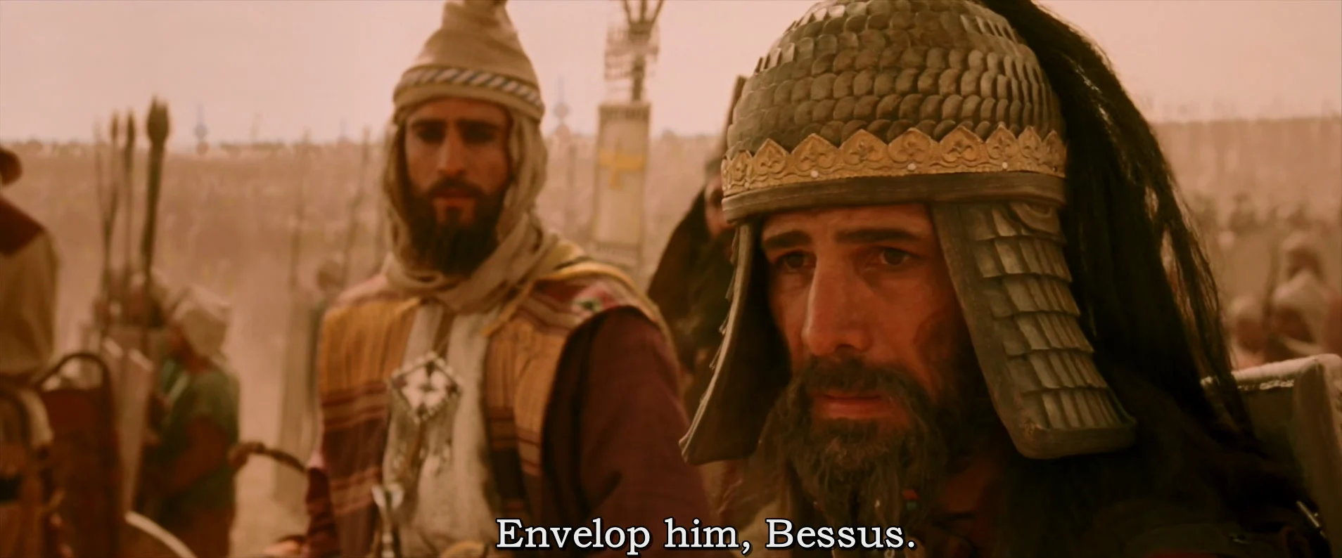 贝苏斯被下令从外侧包抄亚历山大的骑兵