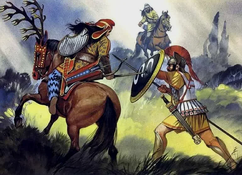 同本都希腊人交战的斯基泰骑兵