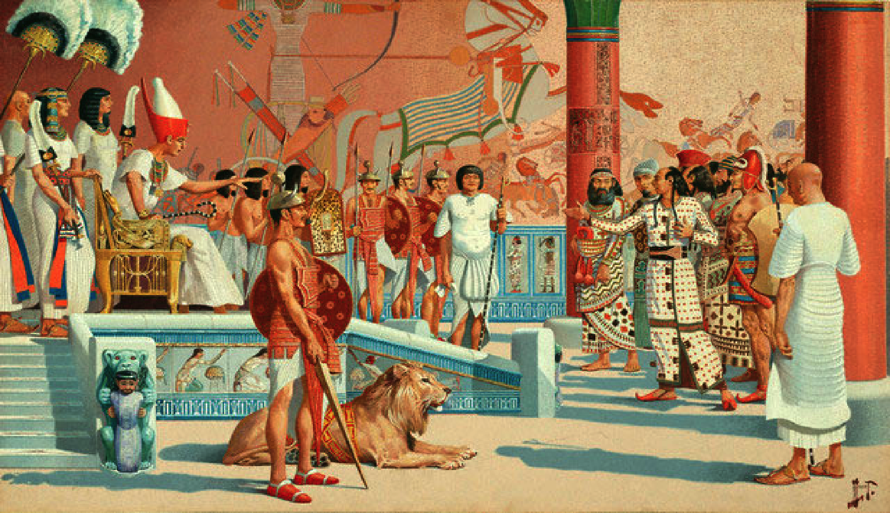 古埃及法老面前的赫梯王國大使