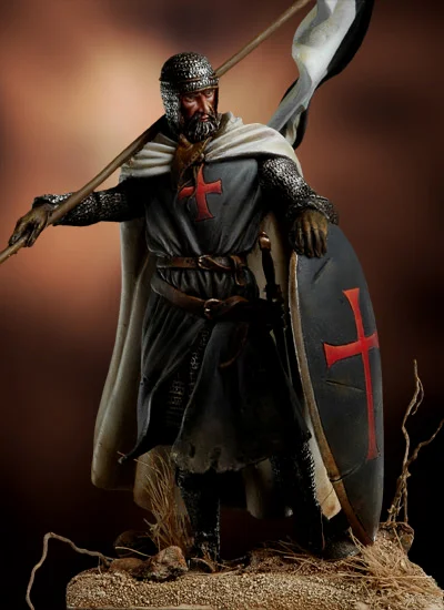 Templar Knight, Bannerholder. XII Century 54mm