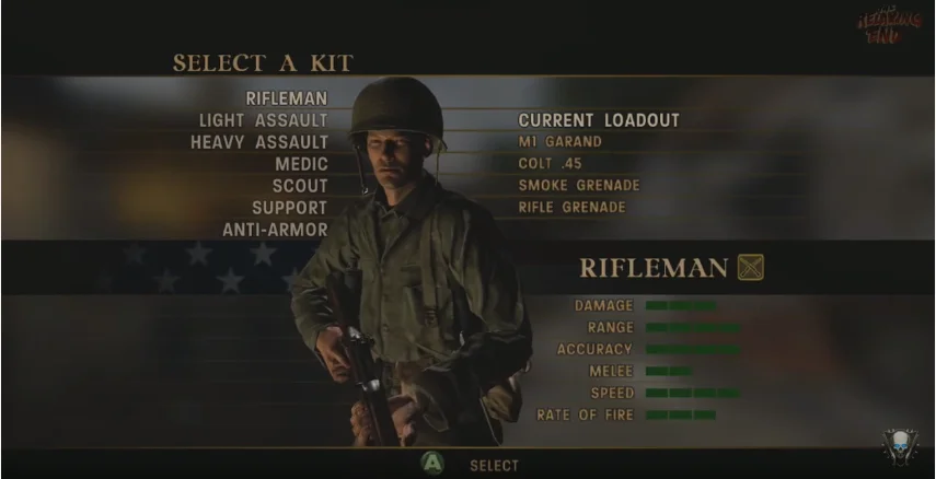COD3提供了预设的兵种选择